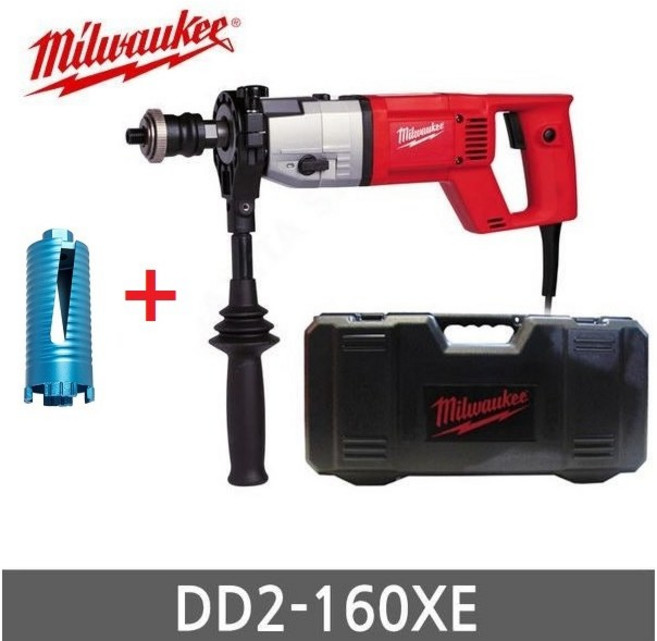 밀워키 DD2-160XE 건식코아드릴 + 이화 65mm 건식코아날 1개 DB1500-2XE 동급 연결대포함 에어컨 배관 천공