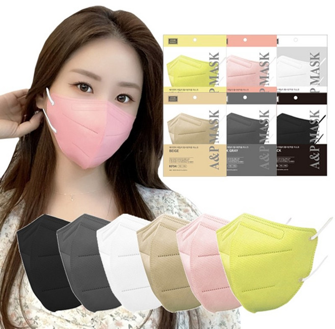 에이앤피 새부리형 데일리 황사방역용 마스크 중형 KF94, 50매, 1개, 화이트