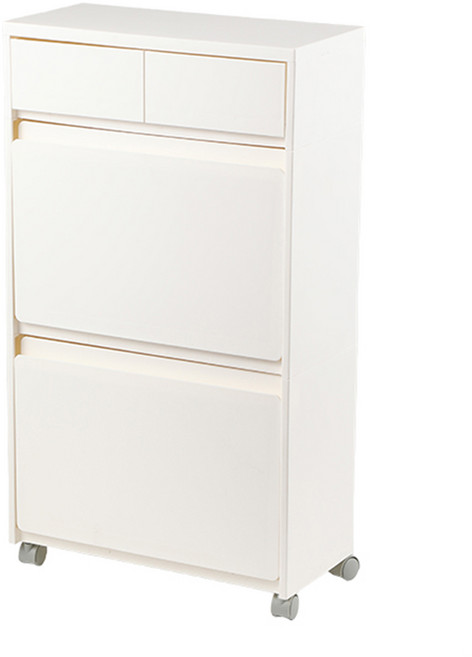 수납하마 폭좁은 틈새수납장 이동식 슬림장 다용도 수납장, 화이트(소), 1개