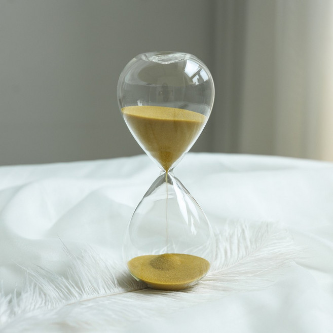 케이트가든 유리 모래 시계 골드 실버 5분 타이머 인테리어 소품