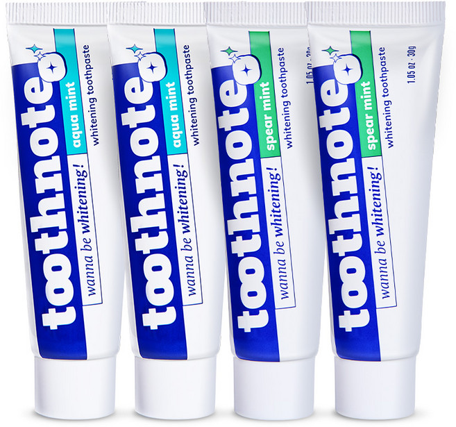 투스노트 여행용 미백 미니치약 2종 세트 (아쿠아민트+스피아민트), 1세트, 120g