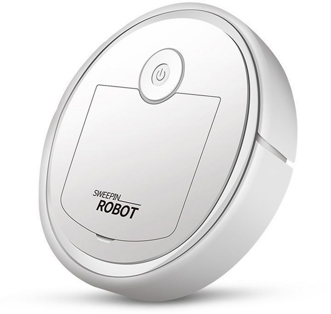 掃地機器人 智能清潔掃地機, 1個, 白色++超靜音掃吸拖