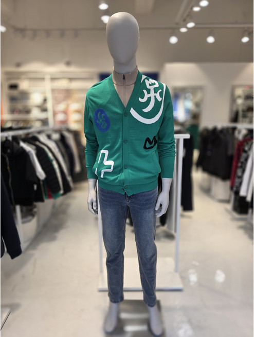 까스텔바작 자수 V넥 가디건 카디건 니트 남성 골프웨어 골프복 골프 겨울 FW2F BGDFSJ002