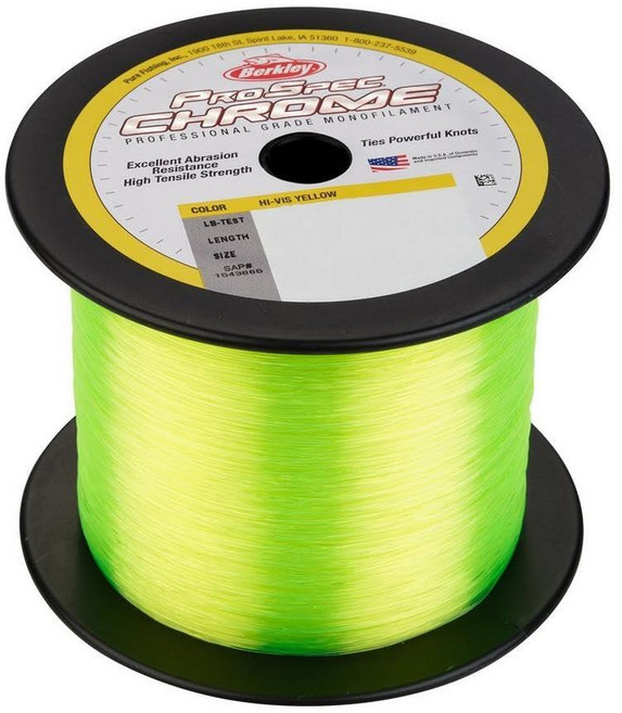 Berkley ProSpec® 크롬 투명 13.6kg(30파운드) | 13.6kg 4572m 모노필라멘트 낚싯줄 바닷물 환경에 적합, New Model, Clear_16lb - 1000yd, 16lb - 1000yd, 1개