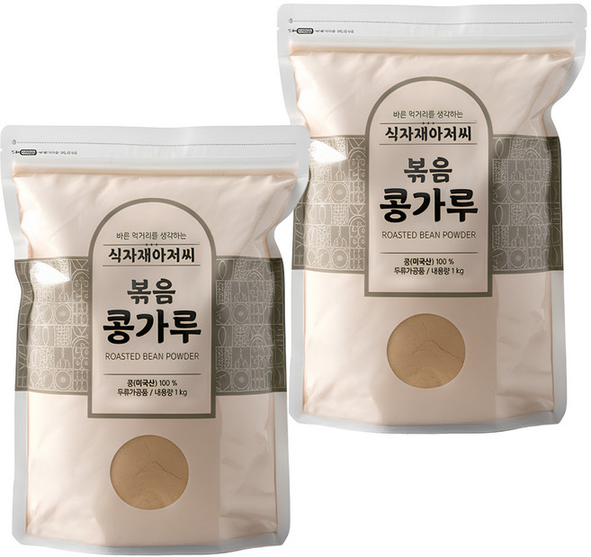 볶음콩가루 볶은콩가루 인절미 팥빙수, 1kg, 2개