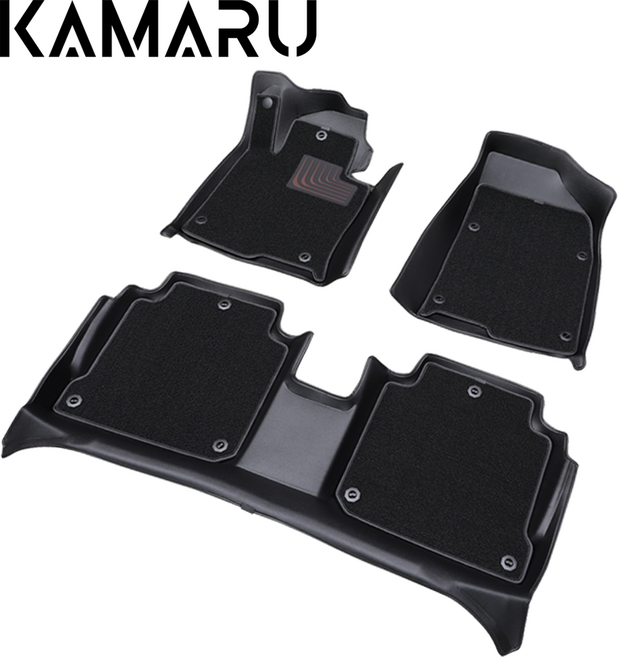 카마루 듀라 코어매트 풀세트(1열+2열) 카매트 자동차매트, 블랙+브라운