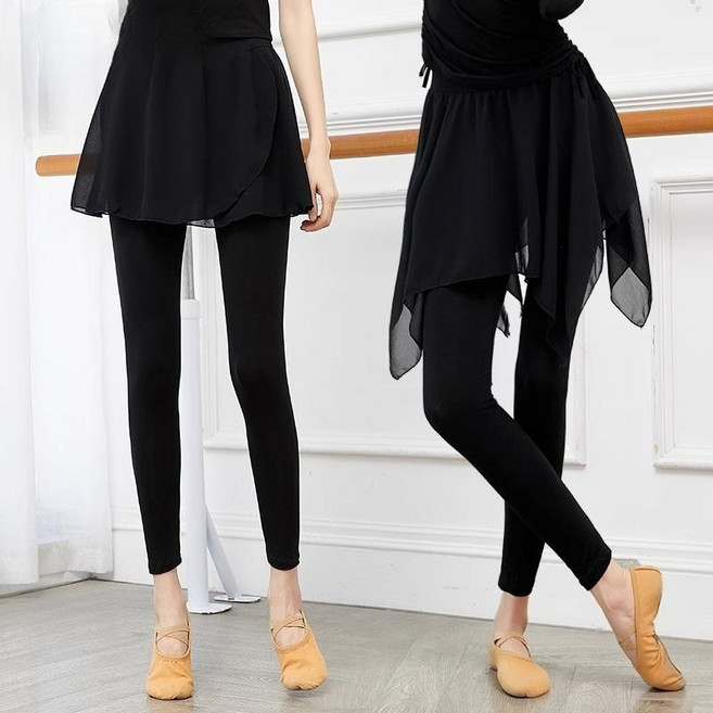 연영과 입시복 블랙 발레 공연 무용복 바지 여성 모달 입시 트레이닝복 스커트 팬츠