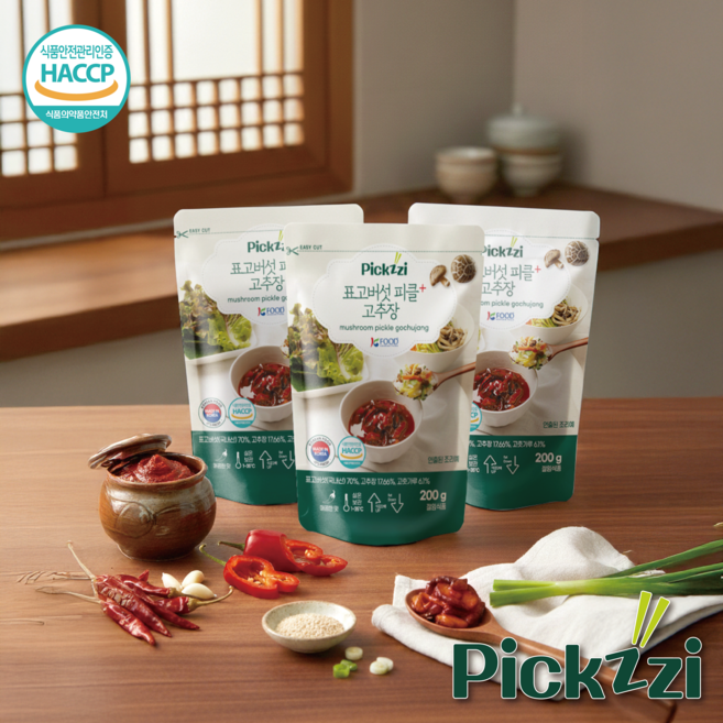 픽찌 표고 버섯 피클 장아찌 200g 고추장맛, 1개