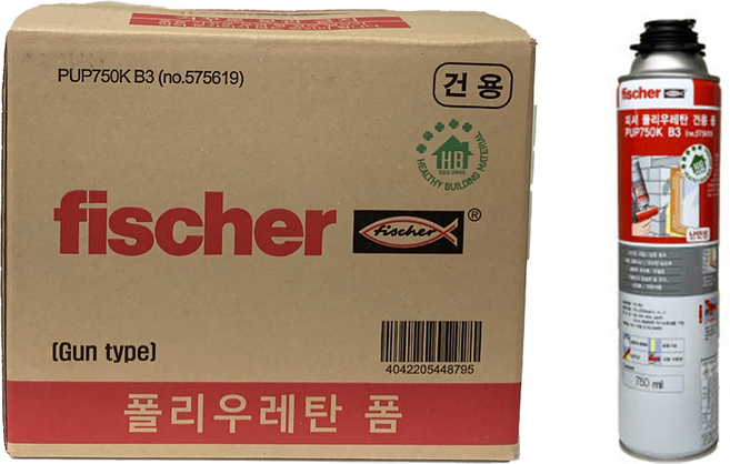 피셔 우레탄폼 15개 1박스 난연폼 단열용 건축용 피셔폼 틈새 방수 건용