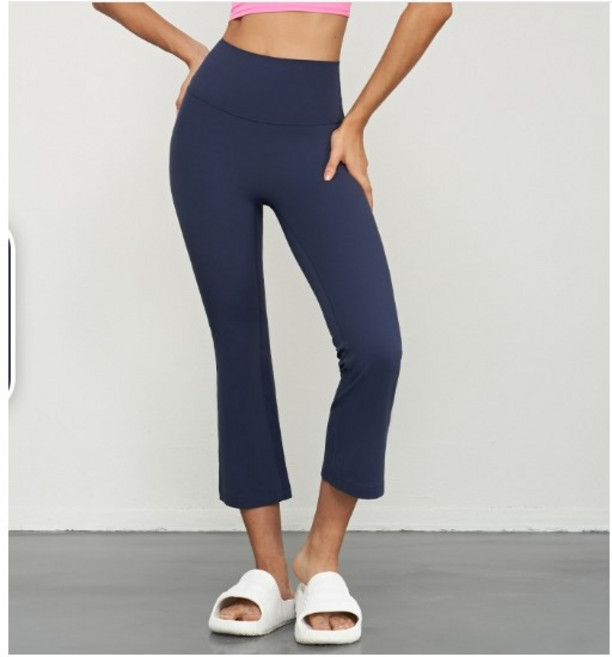 라이크라 7부 요가 스포츠 부츠컷 바지 피트니스 SH1851