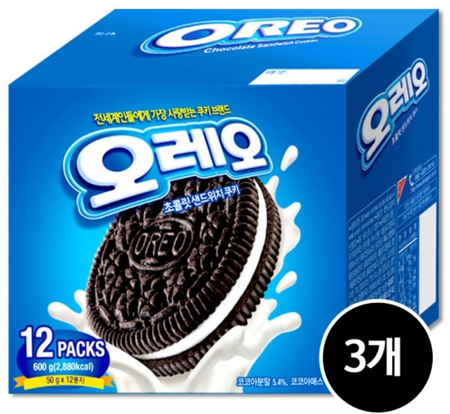 동서식품 오레오 화이트크림 600g 3개