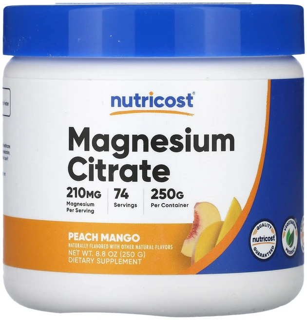 Nutricost 뉴트리코스트 마그네슘 시트레이트 250g 파우더 미네랄 영양제, Nutricost 뉴트리코스트 마그네슘 시트레이트 25, 1개 - 쿠팡