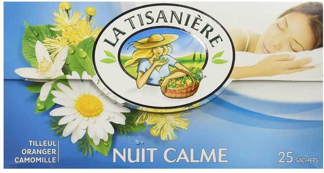 La Tisaniere French Tisane - 25 Counts (Nuit Calme (Tranquil night)), 1개, 90.72g
