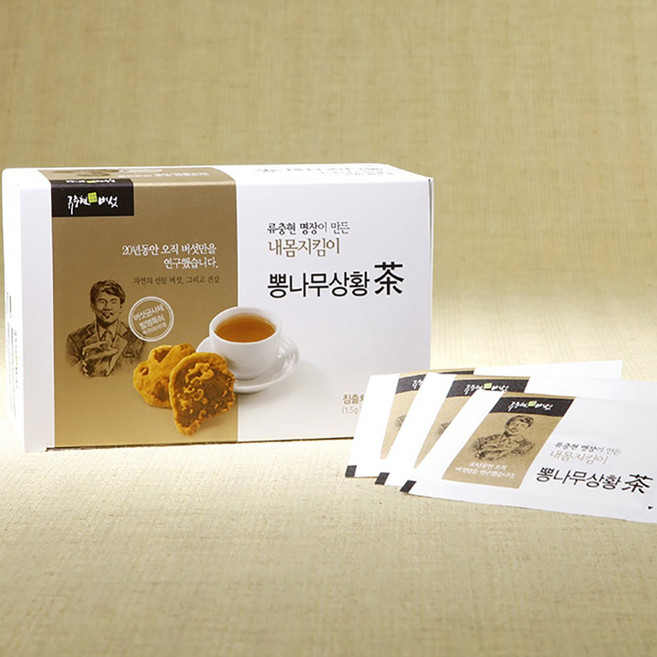 류충현 뽕나무상황버섯차 물처럼 마시는 건강차 티백 형태로 간편하게 즐기는 약용버섯차 건강관리, 1박스, 30개입, 45g