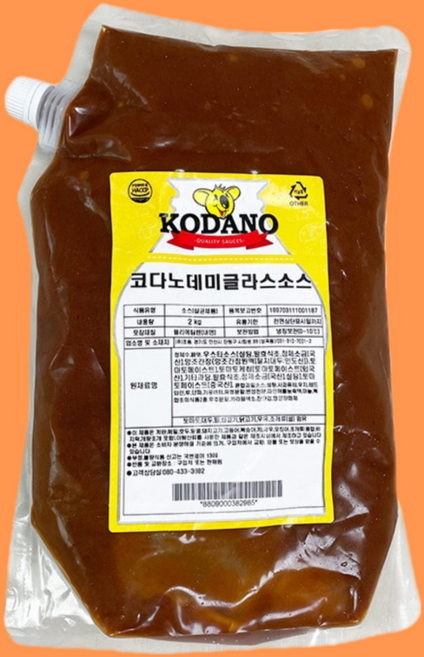 코다노 데미글라스 소스 2KGx5봉지 BOX 스테이크소스, 2kg, 5개