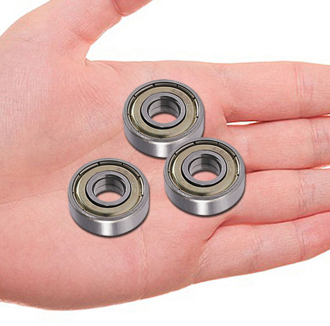 608zz 볼 베어링 소형 강철 인라인 보드 내경 8mm 외경 22mm, 10개, 크롬실버