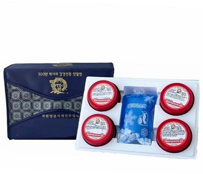 강경장수젓갈 4종 선물세트5호(창난젓조개젓낙지젓오징어젓 각500g), 5호 창난젓+조개젓+낙지젓+오징어젓, 500g, 1개