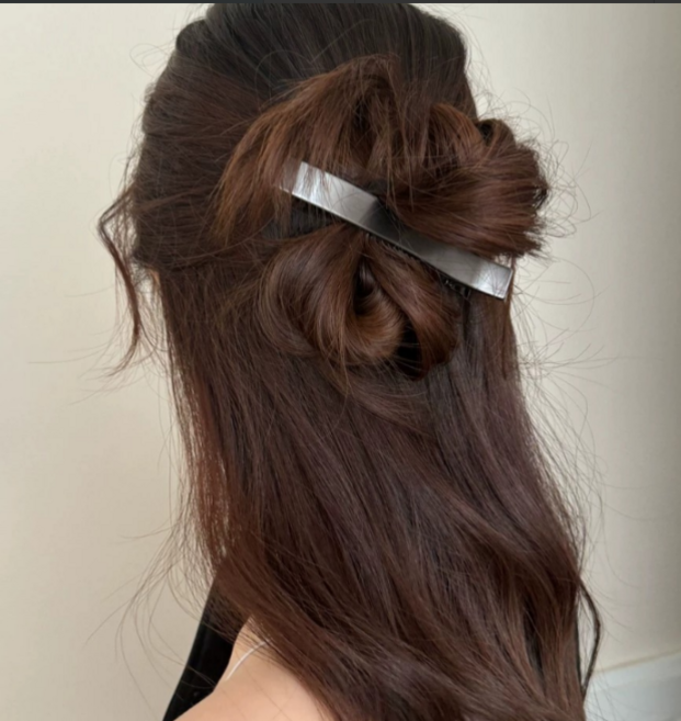 엄마친구아들 정소민 헤어집게핀 무광 메탈 일자 머리핀 무광 매트 3Color