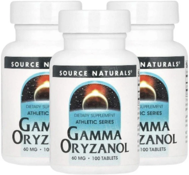 소스네츄럴스 애슬레틱 시리즈 감마 오리자놀 60mg 100정, 3팩 - 쿠팡