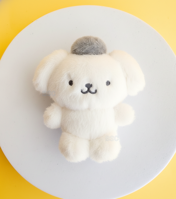 BSC 산리오 모노톤 인형 키링 가방고리 키홀더 자동차키링 가방인형키링 미니인형키링, 1개, 8. 폼폼푸린 모노톤 키링, 8cm