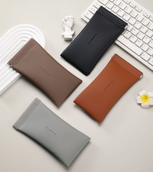 리빙팜 원터치 가죽 선글라스집 안경집 선글라스 케이스 휴대용 안경케이스 여행용