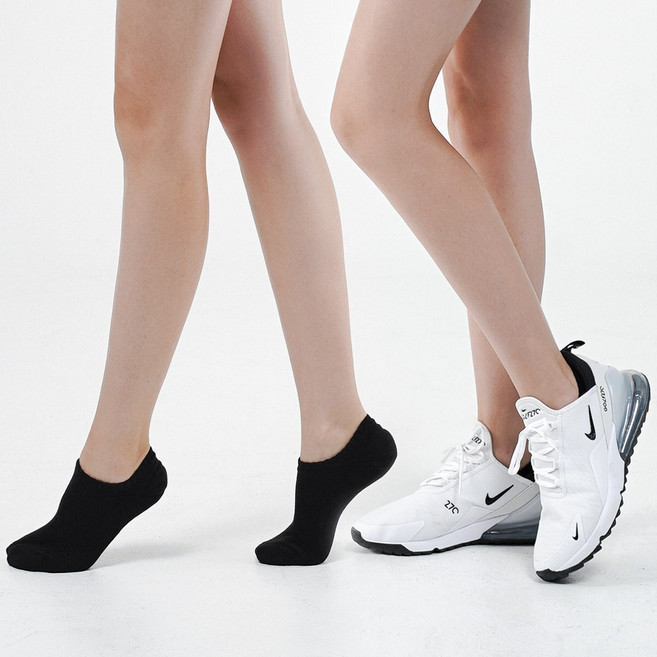 엔조이핏 더블쿠션 논슬립 여성 발목 골프양말 3개입, 화이트, 3세트