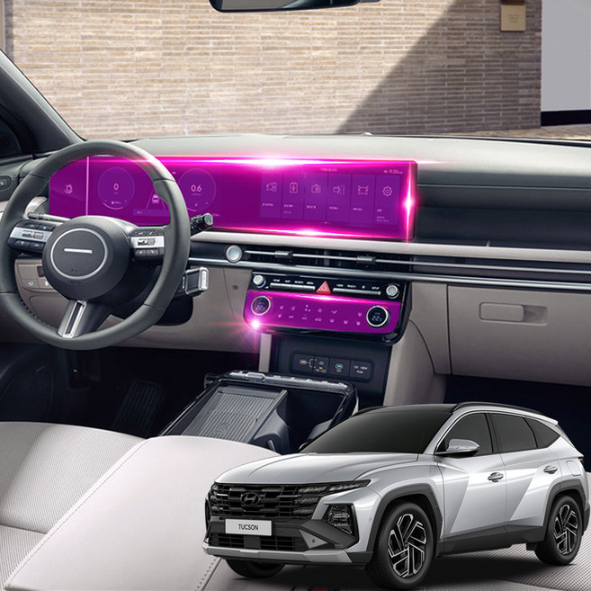 투싼NX4 [호환]네비게이션 필름 풀커버 지문방지 디스플레이, 투싼NX4 20~23년