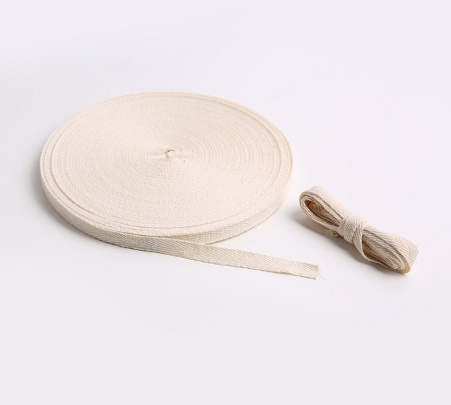 방구석상인 헤링본 면 테이프 끈 45m, 1개, 크림-10mm