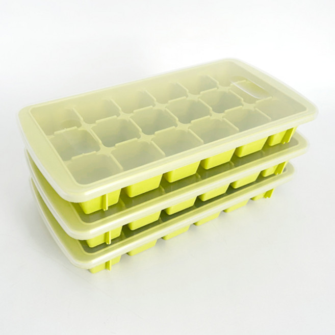 뚜껑제빙기 아이스트레이 1호 18구, 혼합 색상, 3개