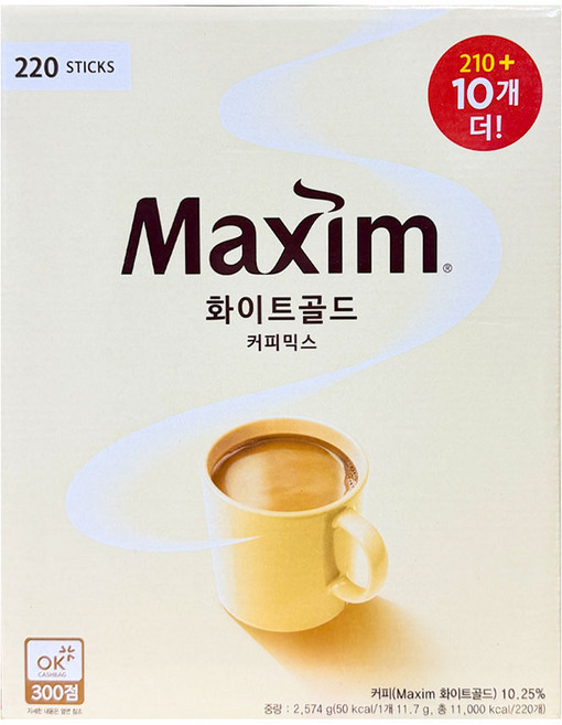 맥심 화이트골드 커피믹스, 11.7g, 220개입, 1개