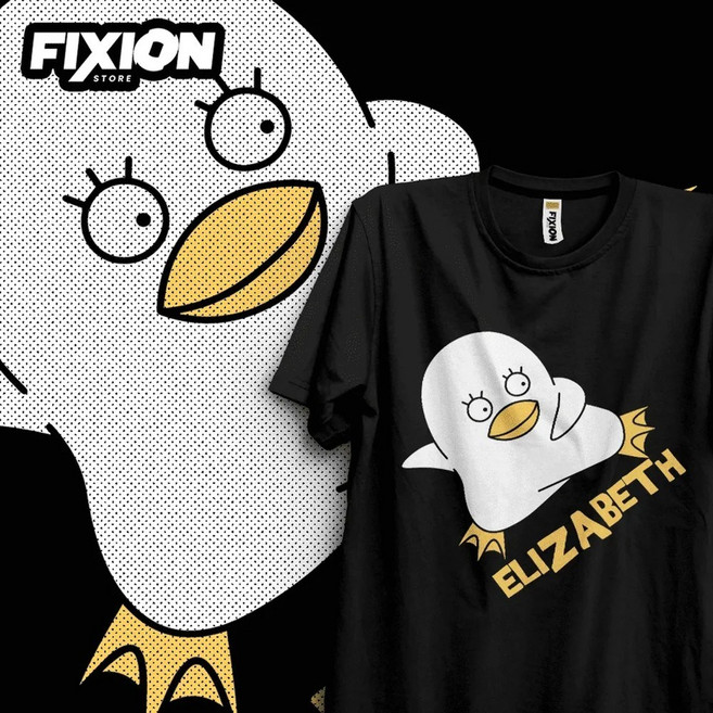 은혼 엘리자베스 반팔 캐릭터티셔츠 반팔면티 블랙