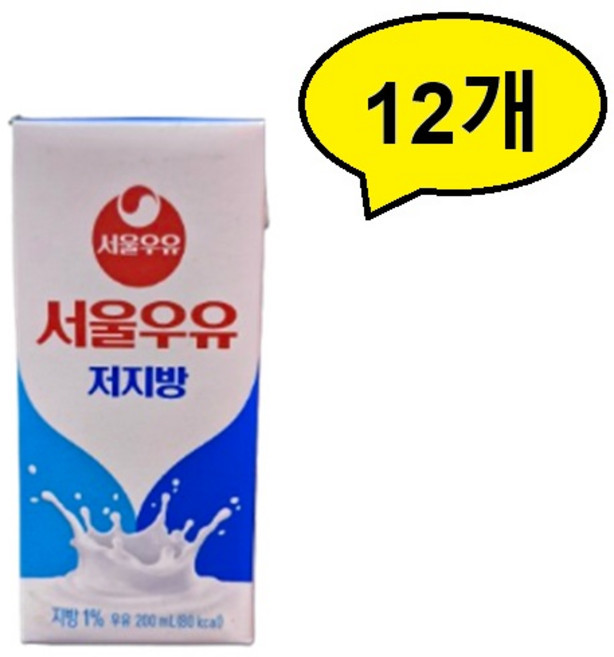 서울우유 나100% 저지방, 200ml, 12개