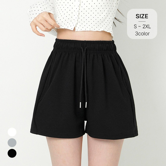 니어샵 여성 데일리 스판 밴딩 트레이닝 3부 반바지