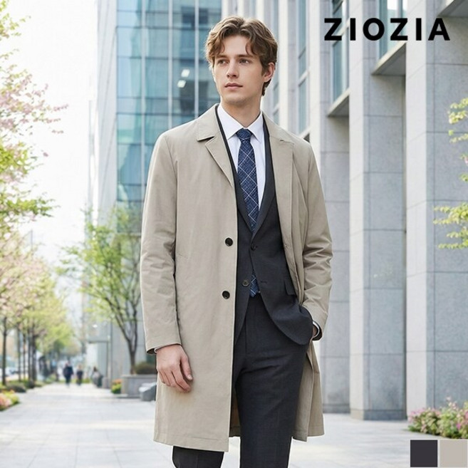 [지오지아]세미오버핏 벨티드 트렌치코트 (ABD1CG1102)