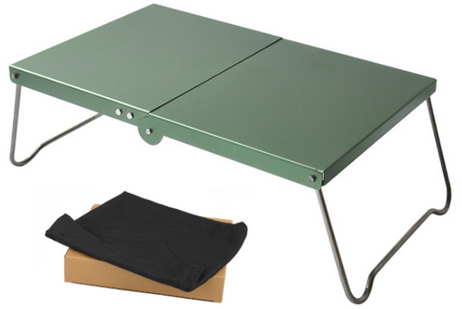 경량 휴대용 원터치 알루미늄 테이블, 카키