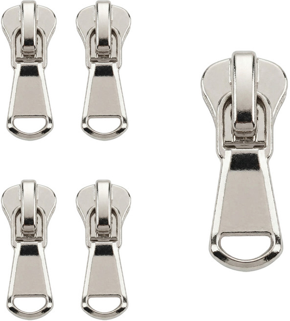 Joeunmall 3호 비슬론 지퍼고리 지퍼머리 지퍼손잡이 개이빨, 5개, 3호-니켈