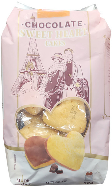 초콜릿 하트케익, 1개, 600g