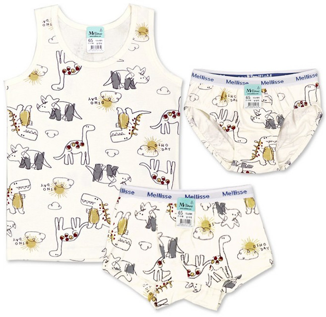 멜리스 디노데이 남아 면스판 유아동 주니어 속옷(런닝 사각 삼각 선택)