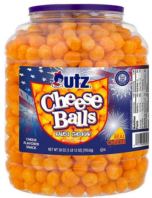 UTZ 구운 체다 치즈 볼 793g, 1개
