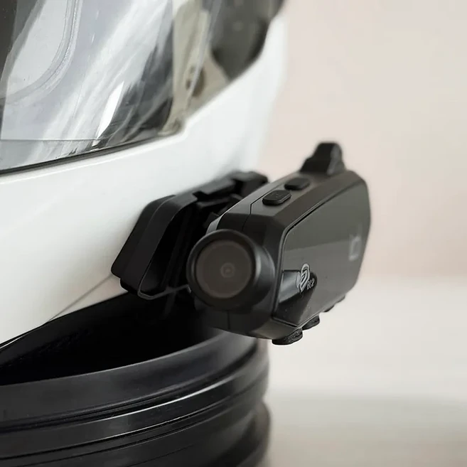 ID 오토바이 헬멧 블랙박스+블루투스헤드셋 4K+BT5.1 9시간 촬영, 블랙