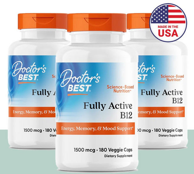 닥터스베스트 활성형 비타민 B12 메틸코발라민 1500mcg 180캡슐 3병, 1개, 540회분