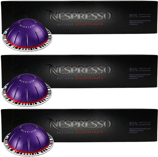 네스프레소 캡슐커피 버츄오 알티시오 디카페인 셋트구성, 7g, 30개입, 1세트