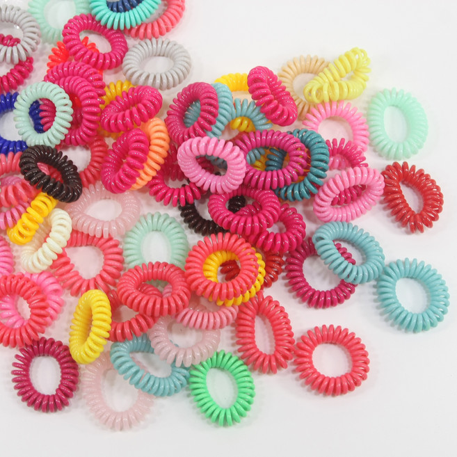 스프링 머리끈 롤리팝 소 100개