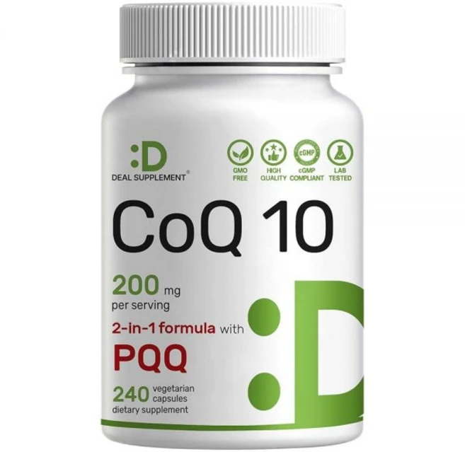 Deal SUP 업plement 딜서플리먼트 코큐텐200mg 플러스 PQQ 캡슐 240정, 1개 - 쿠팡