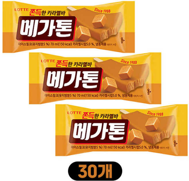 롯데웰푸드 메가톤, 70ml, 30개