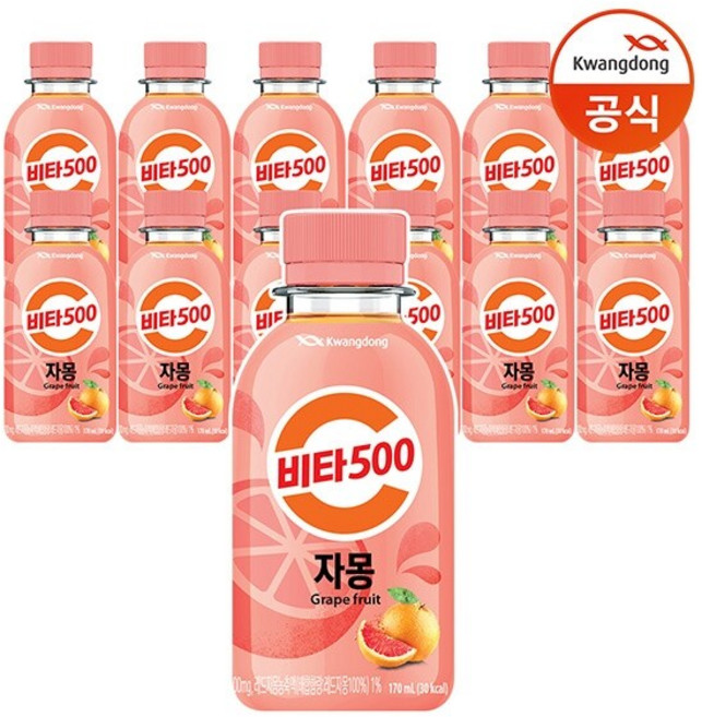 [광동직송] 비타500 자몽 170ml x12개, 12개