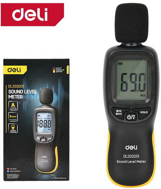 델리툴즈 소음측정기 데시벨측정기 소음계 (EDL333201), 1개, 상세페이지 참조, 상세페이지 참조