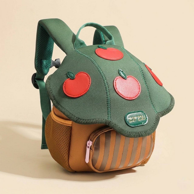 어린이 미니 백팩 입체 디자인 버섯 사과 아이스크림 어린이집 유치원 소풍가방