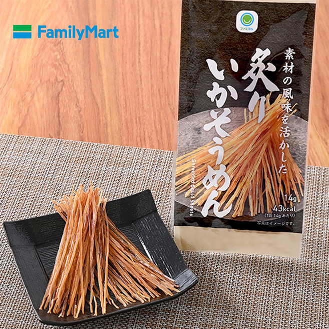 일본 훼미리마트 편의점 소재의 풍미를 살린 구운 오징어 소면 14g, 1개
