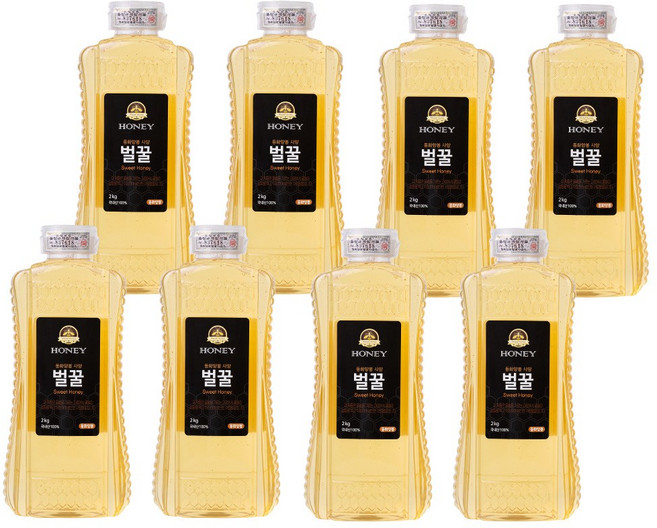국내산 100% 순수 사양벌꿀, 2kg, 8개
